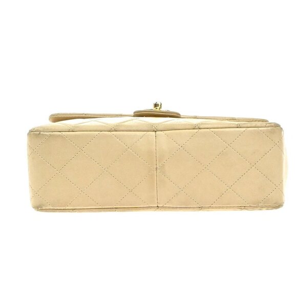 CHANEL CC Mini Matelasse Chain Shoulder Bag Leather Beige GHW Vintage 325RP048 - Picture 7 of 16